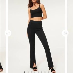 Good American split flare sweatpants!